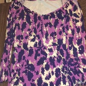 Short purple/white/navy blue dress